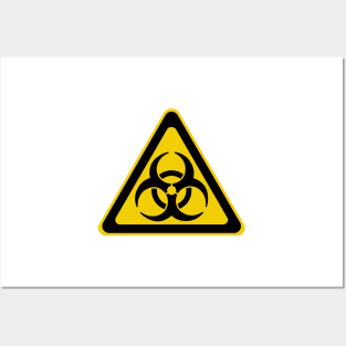 Biohazard Symbol Warning Sign - Triangular Posters and Art